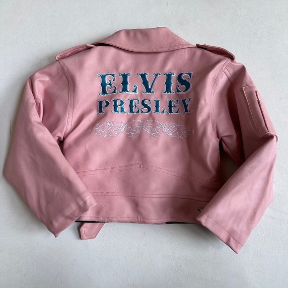 Elvis Presley Jackets & Coats Elvis Presley Pink Faux Leather Moto